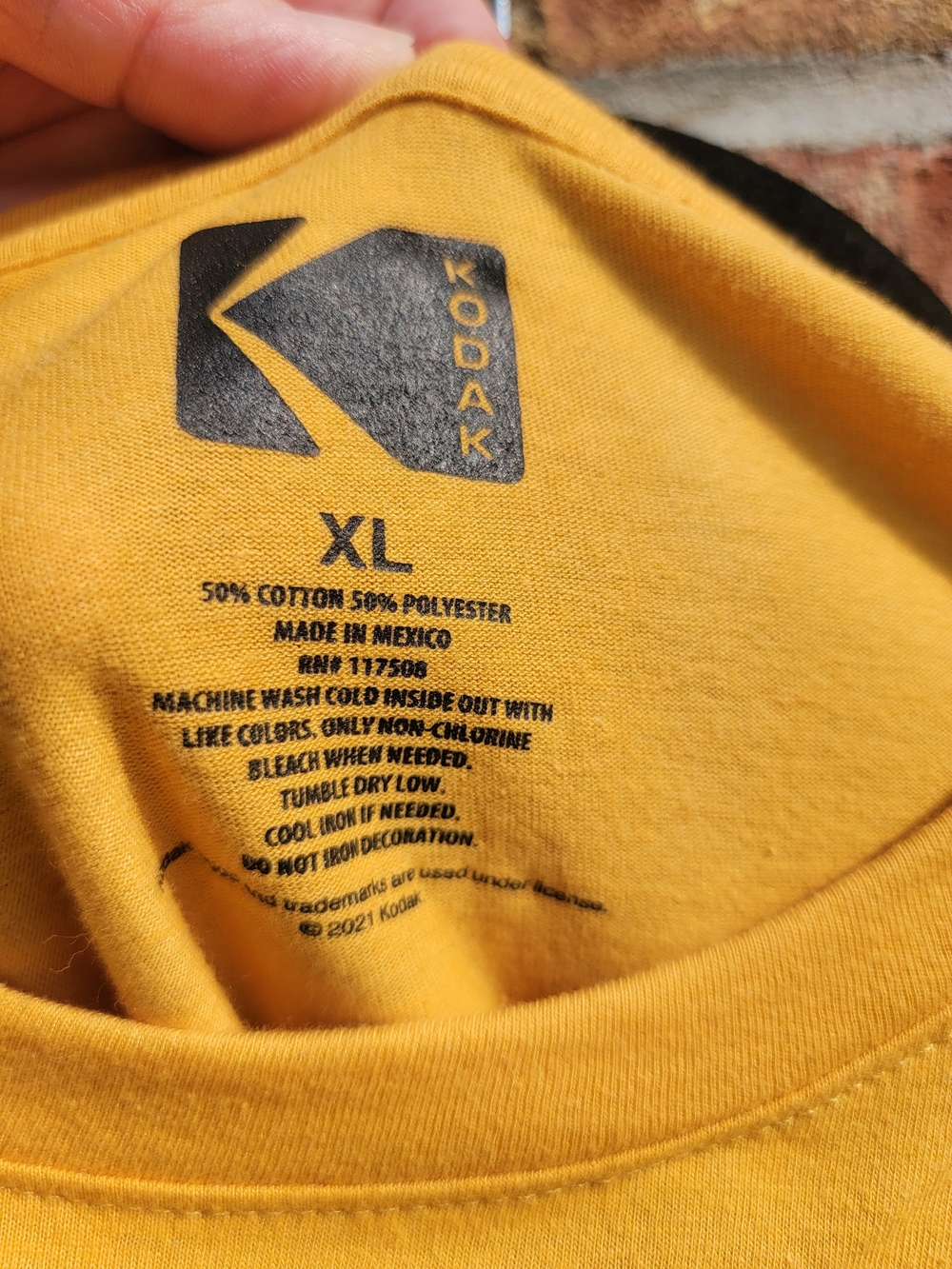 Kodak Women's Yellow Logo T-Shirt - Picture 7 of 7
